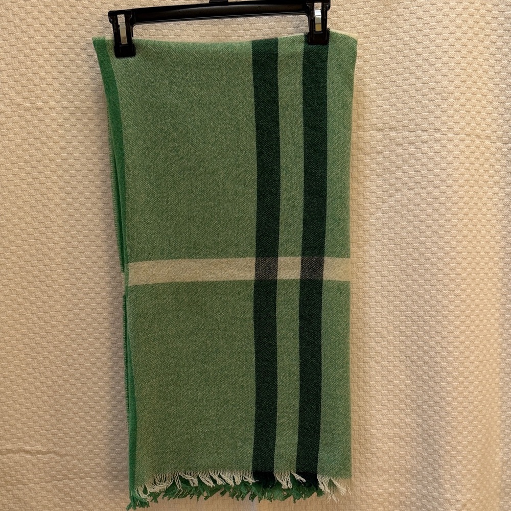 Talbots Green Plaid Scarf
